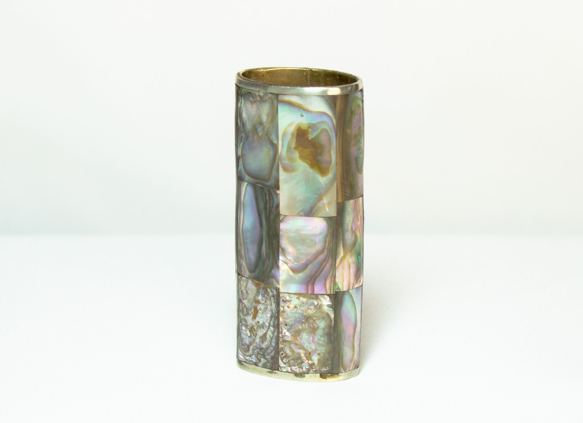 Iridescent Abalone Shell Floral Custom Lighter Case