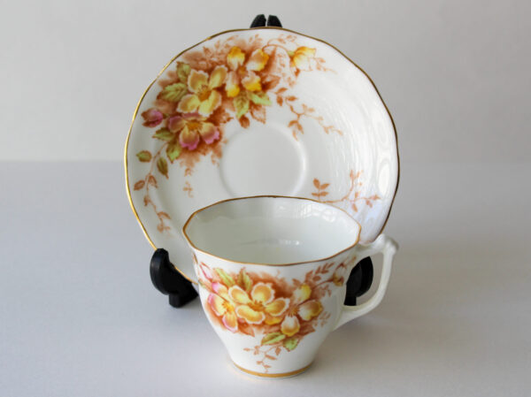 Sampson Smith Old Royal Bone China Teacup and Saucer