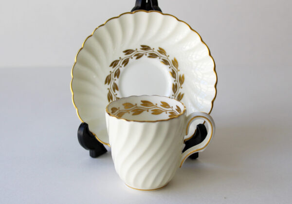 Demitasse Cup and Saucer Gold Trim