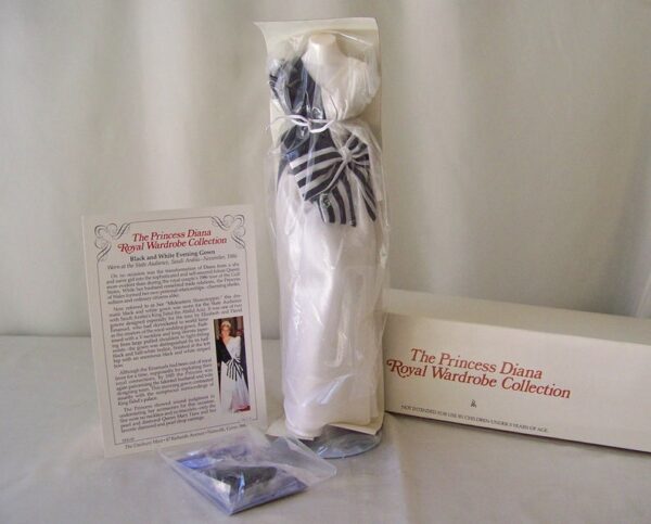Princess Diana Royal Wardrobe Collection Black and White Evening Gown