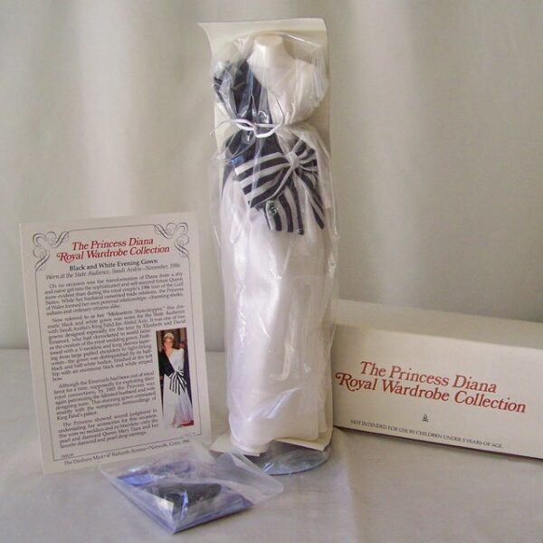 Princess Diana Royal Wardrobe Collection Black and White Evening Gown
