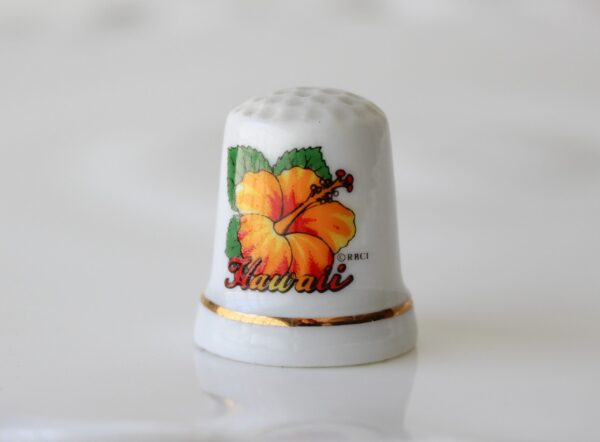 Hawaii Thimble Orange Hibiscus