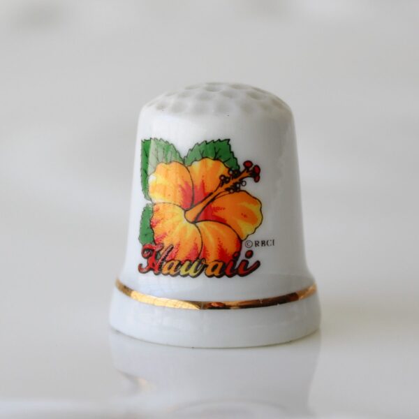 Hawaii Thimble Orange Hibiscus