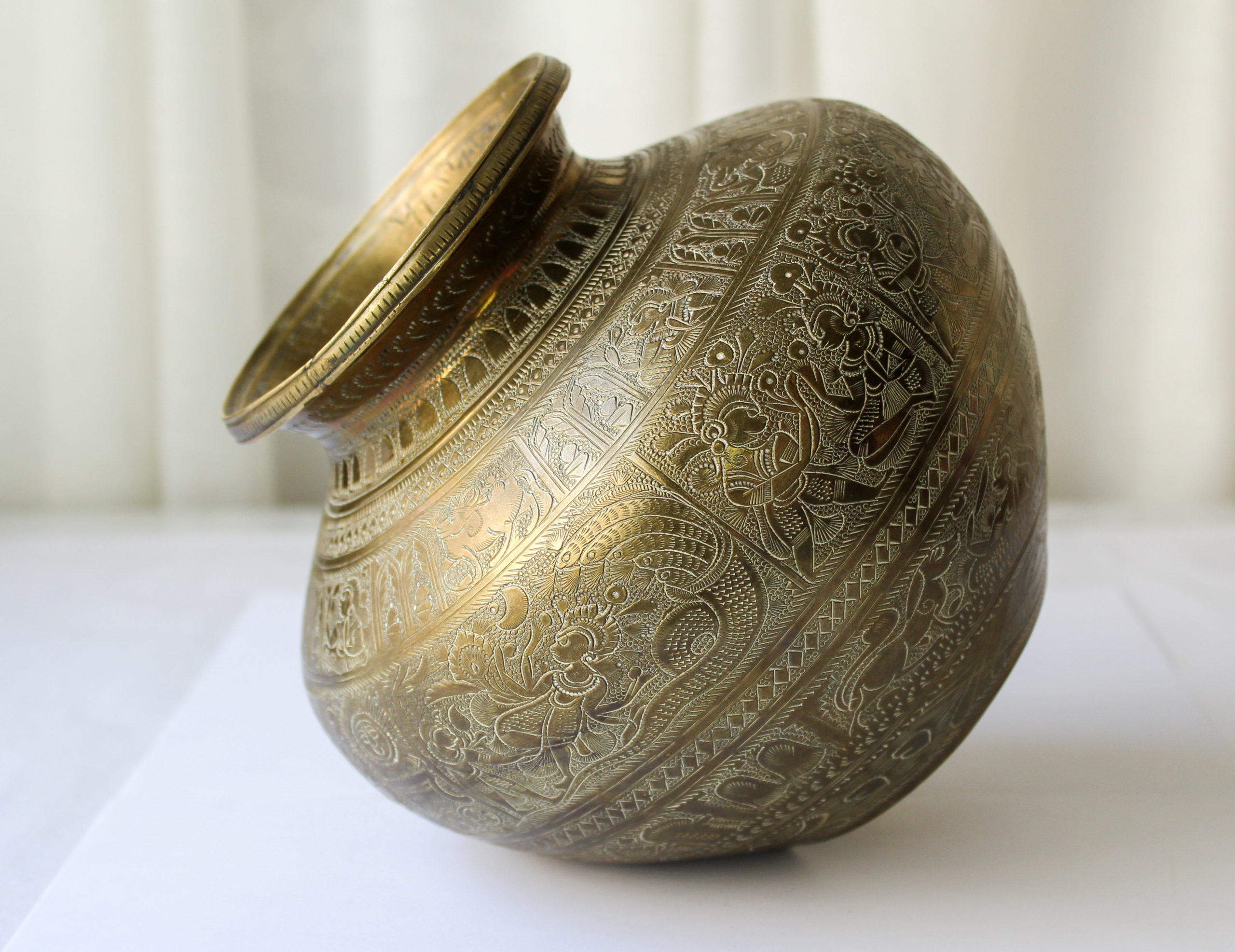 Indian Hindu Lota Vase Cynthia's Attic Direct Antiques and Collectibles