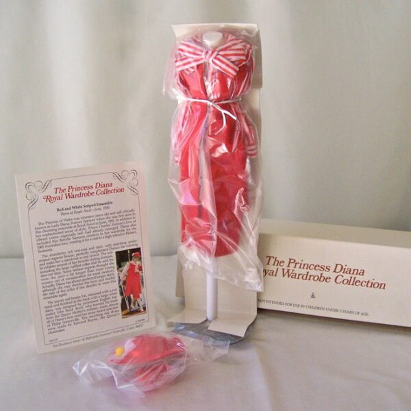 Princess Diana Royal Wardrobe Collection Red and White Striped Suit