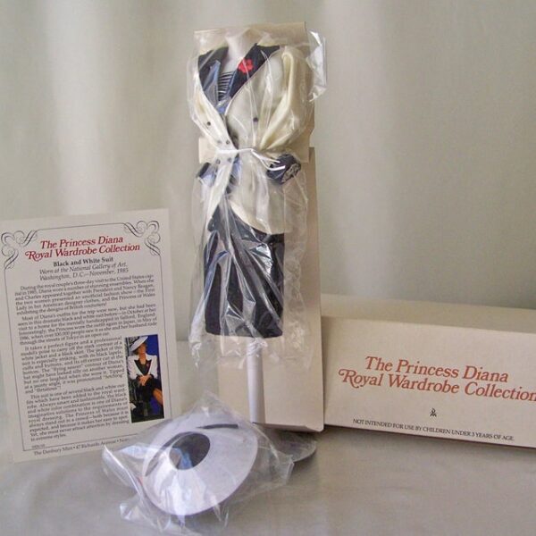 Princess Diana Black & White Suit