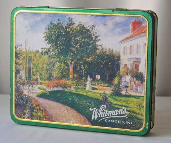 Vintage Candy Tin Garden of Les Mathurins At Pontoise Artist Camille Pissarro