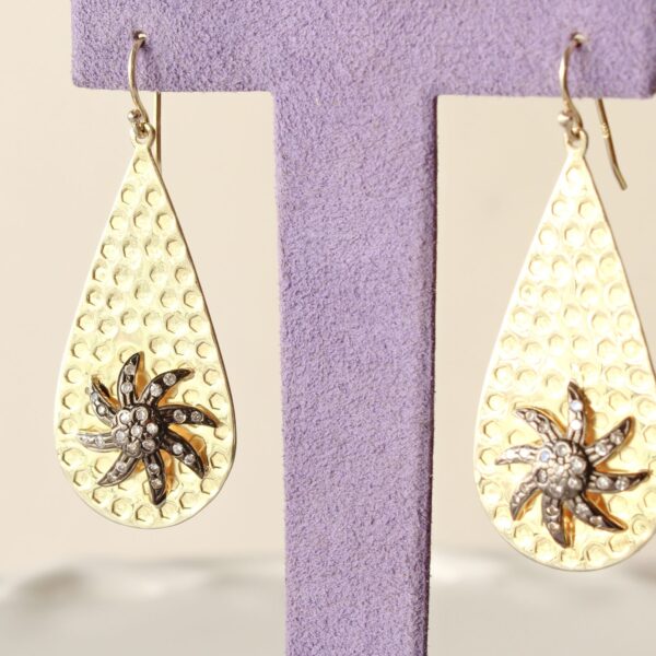 Pinwheel Dangle Drop Earrings