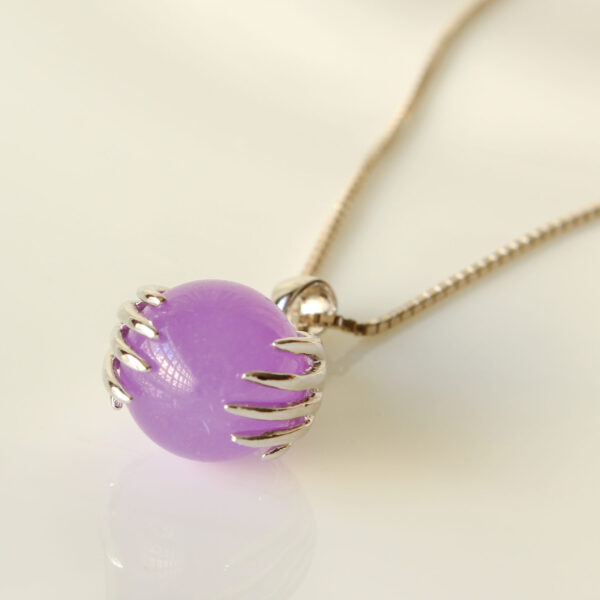 Fidget Charm Pendant 18K GP Rolling Marble Necklace