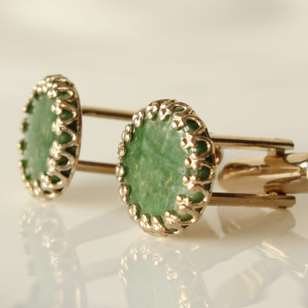 Vintage Danté Jade Cufflinks 1960s