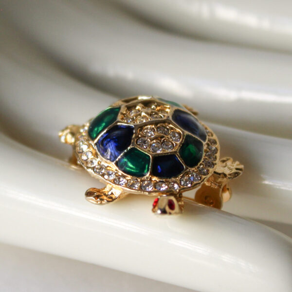 Turtle Scatter Pin Enamel and Rhinestones