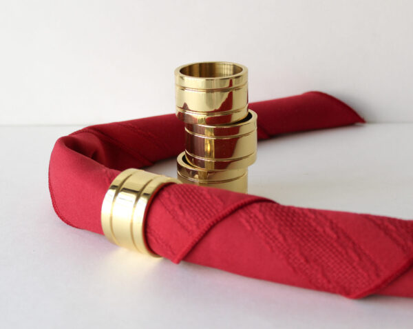 Brass Napkin Rings Set of Four