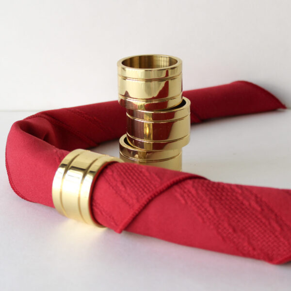 Brass Napkin Rings Set of Four
