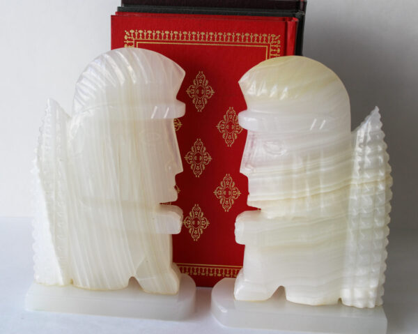 Aztec Bookends Onyx Statues