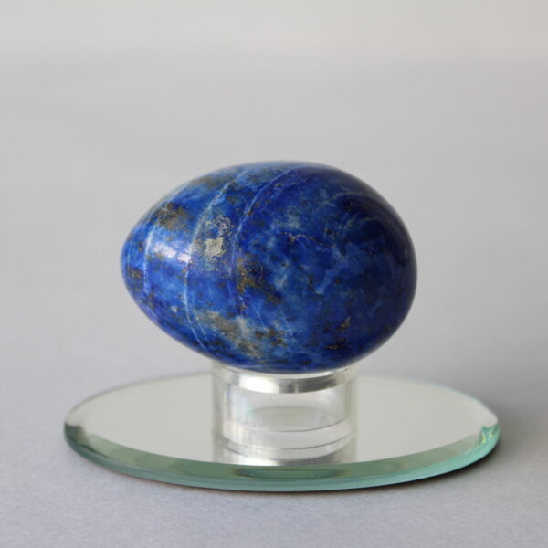 Lapis Lazuli Blue Stone Egg with Stand