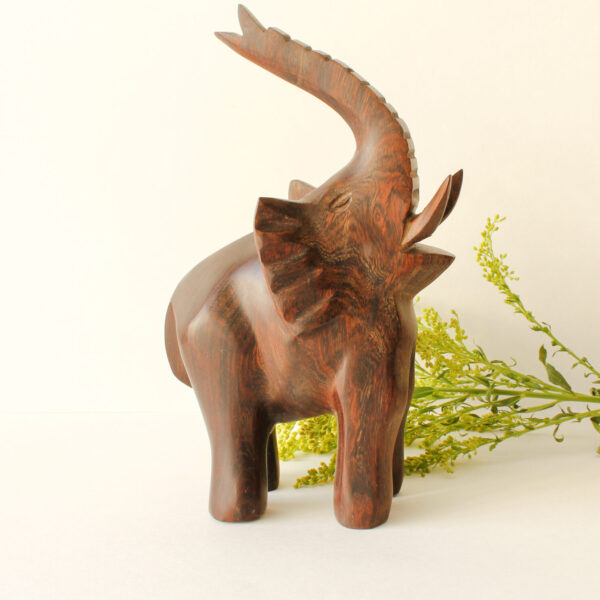 Ebony Elephant Hand Carved Truck Up