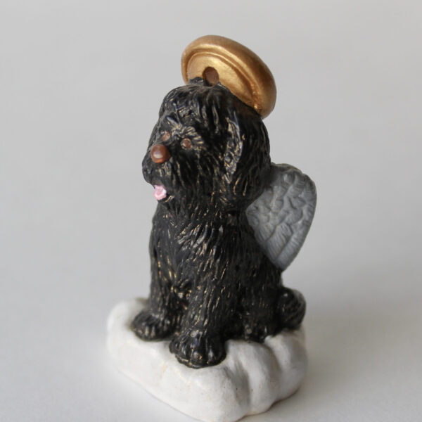 Angel Poodle Ornament Sitting On Cloud