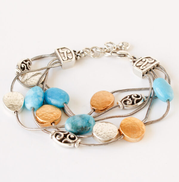 Vintage Brighton Bracelet Multi-Strand Beads Adjustable Length