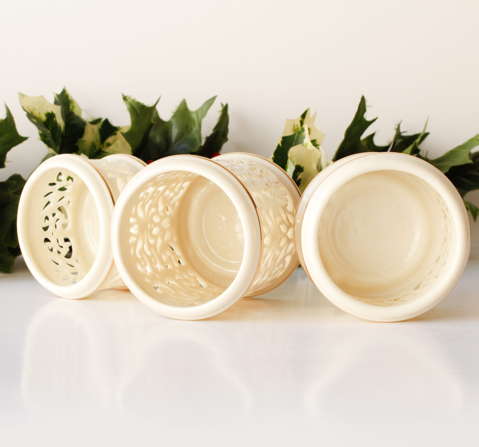 Lenox Tea Light Candle Holders Set Of Three Cynthia's Attic Direct