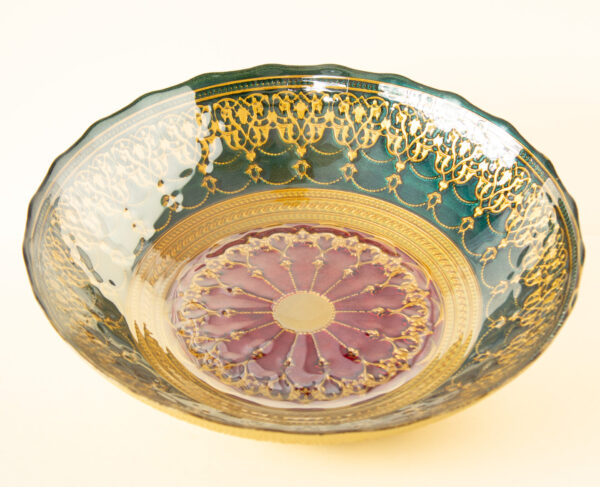 Decorative Gold Gilt Glass Bowl