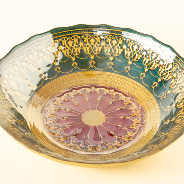 Decorative Gold Gilt Glass Bowl