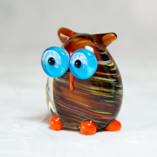 Miniature Glass Owl Hand Blown