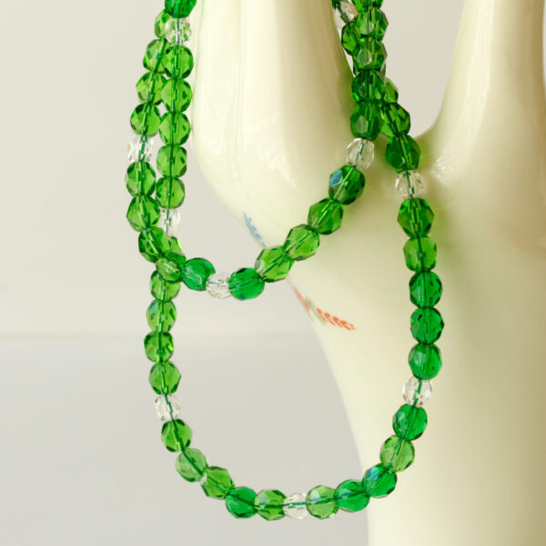 Green Glass Beaded Necklace