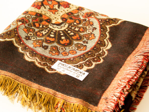 Autumn Colors Paisley Print Scarf Pashmina 34 X 34