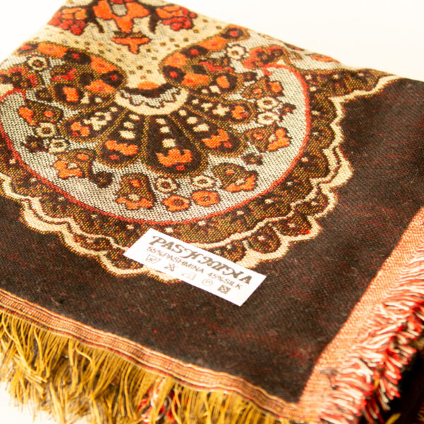 Autumn Colors Paisley Print Scarf Pashmina 34 X 34