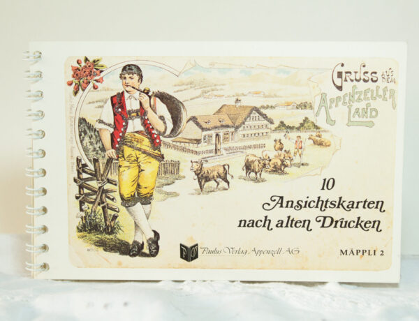 Postcard Booklet Old Prints From Switzerland Set Of 10