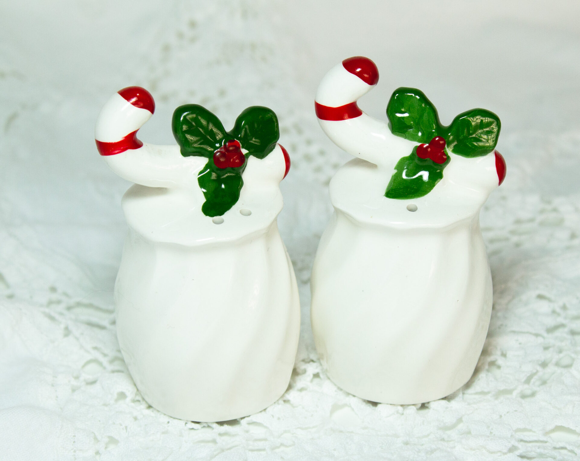 Candy Cane Salt And Pepper Shakers Ron Gordon Designs 1980s