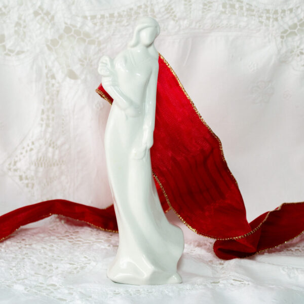 White Ceramic Maiden Figurine