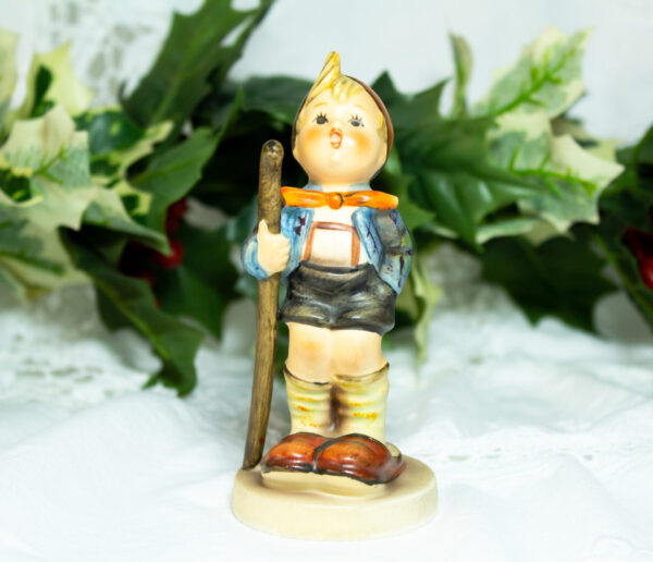 Little Hiker Boy With Walking Stick Goebel Stylized Bee 1960s
