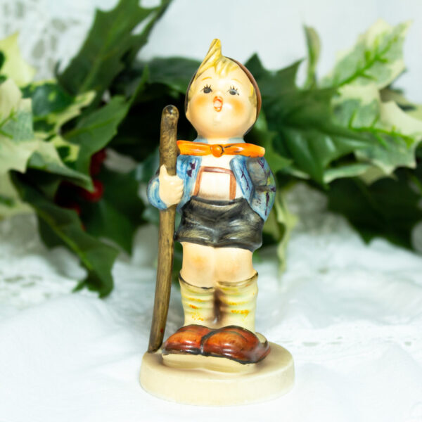 Little Hiker Boy With Walking Stick Goebel Stylized Bee 1960s