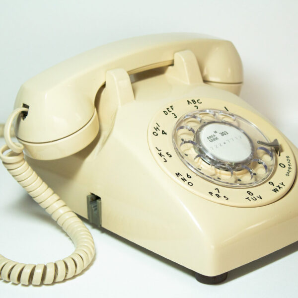 Rotary Dial Landline Telephone Cream Color Not Tested