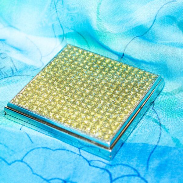 Purse Mirror Compact Shimmery Gold Design