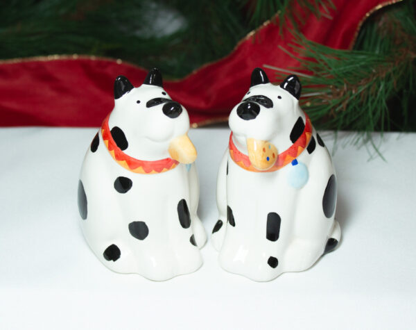 Christmas Dog Salt And Pepper Shakers