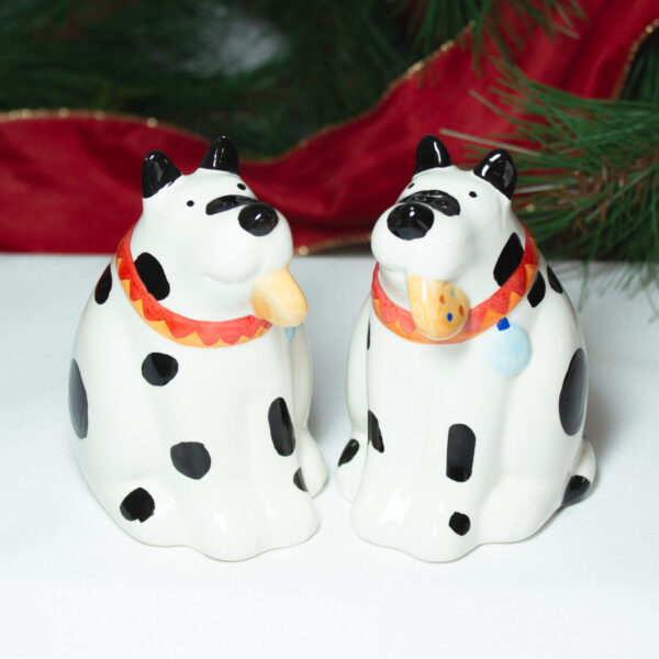 Christmas Dog Salt And Pepper Shakers