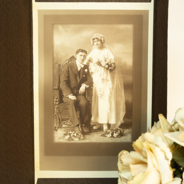 Cabinet Card Wedding Day Photograph Folder Frame
