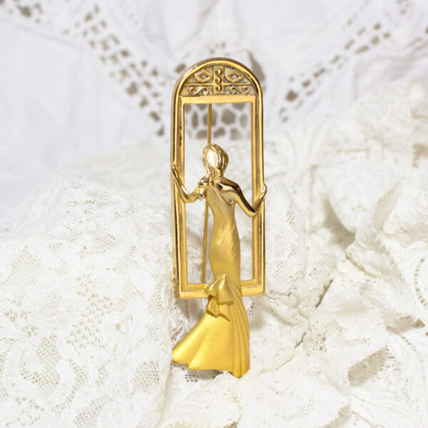 Lady Brooch Looking In The Mirror