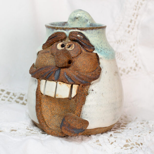 Stoneware Face Mug Whimsical Novelty Funny Cup