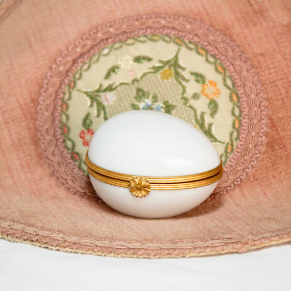 Vintage Porcelain Egg Trinket Box Limoges France