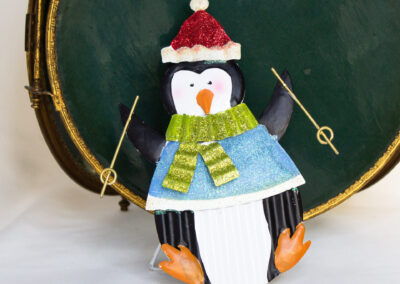 Standing Penguin Skiing Christmas Decor