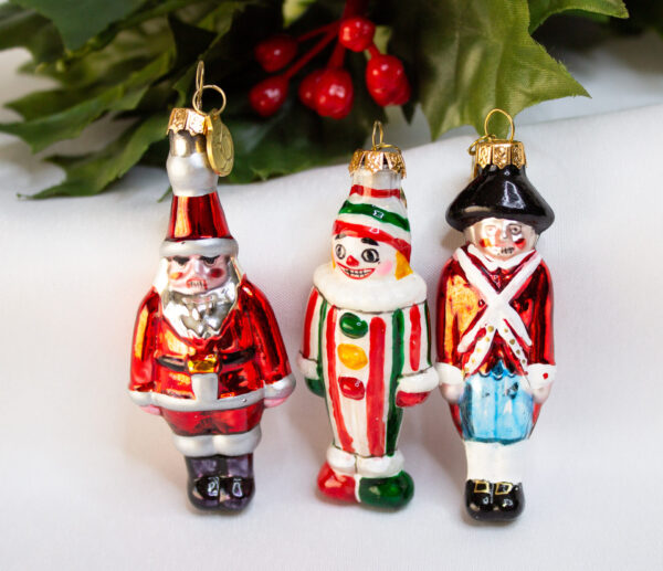 Vintage Mini Christmas Ornaments Set of Three