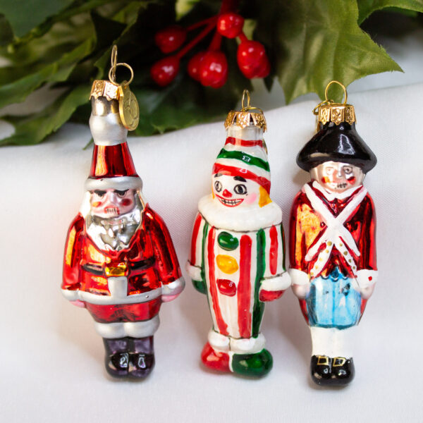 Vintage Mini Christmas Ornaments Set of Three