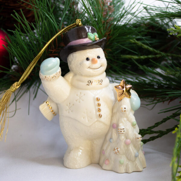 Vintage Lenox Snowman And Christmas Tree 2002