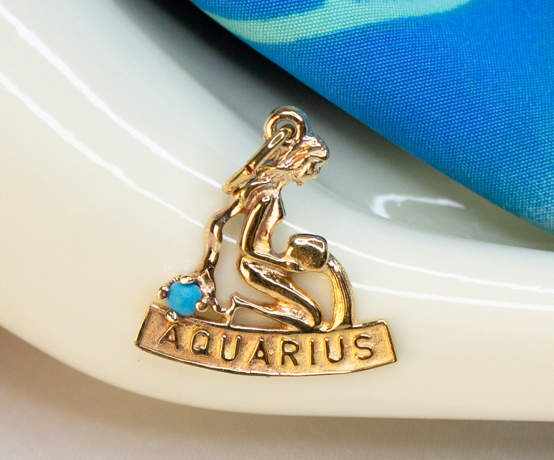 Vintage Aquarius Sterling Charm