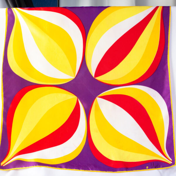 Vintage Vera Bright Bold Scarf With Iconic Ladybug Logo
