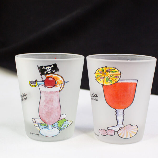 Vintage Shot Glass Set of 2 From West Indies