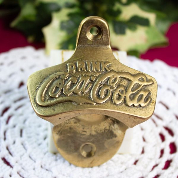 Vintage Coca-Cola Brass Bottle Opener 1980s